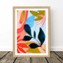 Abstract Blue Leaf Art Print, thumbnail 9 of 11