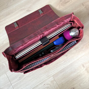 Large Leather Business Bag, Messenger Bag, Briefcase, 3 of 7