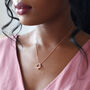 Personalised Solid Gold Interlocking Hearts Necklace, thumbnail 3 of 6