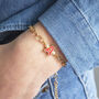 Enamel Initial Bracelet With Pearl Detail, thumbnail 9 of 12