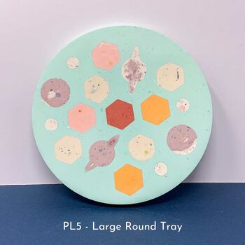 Round Tray Planet Landscape Large Coasters, 7 of 12