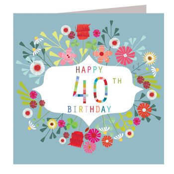 Floral 40th Birthday Card, 2 of 5