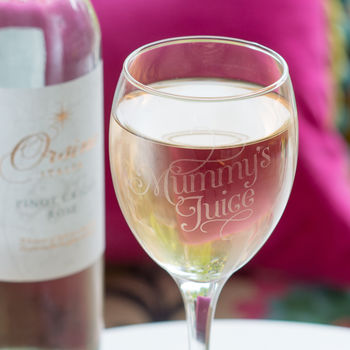 Mummy's Juice Crystal Wine Glass, 2 of 3