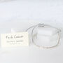 Fuck Cancer Sterling Silver Morse Code Chain Bracelet, thumbnail 8 of 10