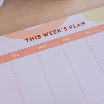 A4 Weekly Planner Pad | Pastel Organic, 6 of 7