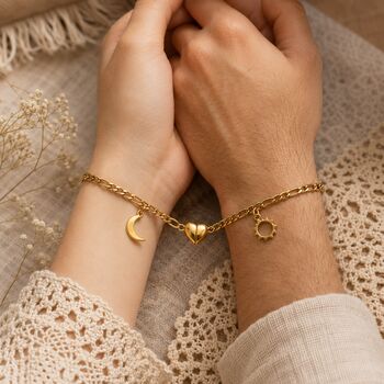 Magnetic Heart Couple Bracelet Two Bracelets Set, 2 of 7