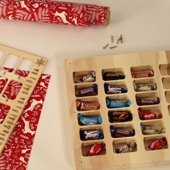 Personalised Wooden Reusable Christmas Advent Calendar, 8 of 12