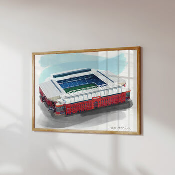 Rangers Ibrox Football Stadium Art Print, 2 of 3