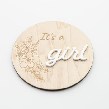 Personalised Baby Girl Announcement Plaque Acrylic, 7 of 7