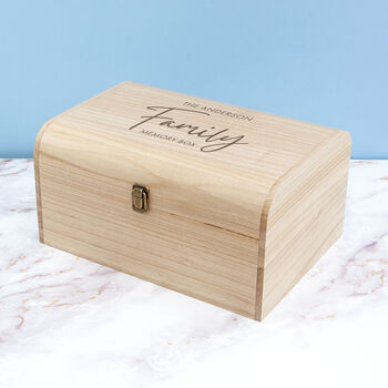 Personalised Our Family Luxury Keepsake Chest, 5 of 10