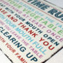 Mealtime Rules Hanging Metal Sign, thumbnail 3 of 4