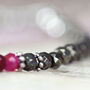 Ruby And Pyrite Silver Necklace, thumbnail 10 of 12