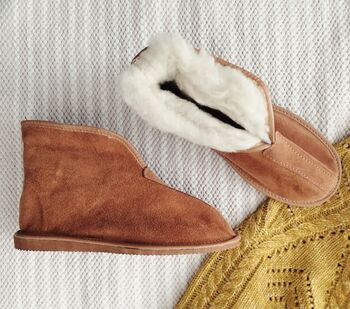 Honey Luxury Leather Boots Slippers, 2 of 8