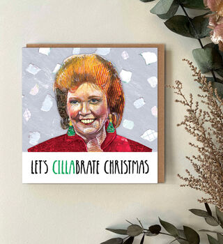 80s Cilla Black Christmas Card – Nostalgic Tv Christmas Card, 2 of 4