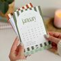 2025 Desk Calendar With Refillable Cards And Wood Stand, thumbnail 5 of 11