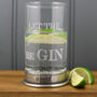 G And T Engraved Gin Glass With Pewter Base, thumbnail 1 of 8