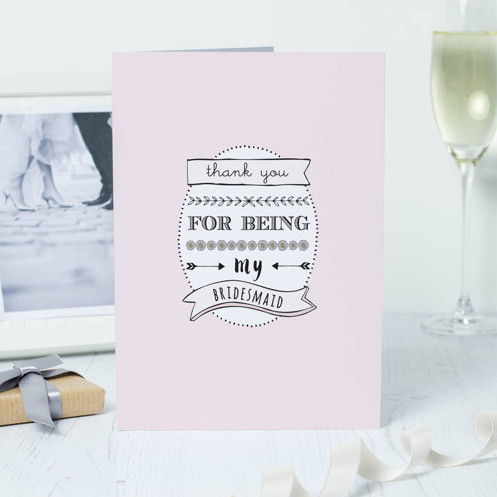 'Thank You For Being My Bridesmaid' Card, 1 of 2