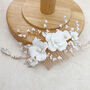 White Bridal Hair Comb, thumbnail 4 of 5