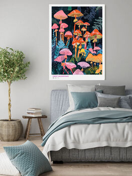Sweet Mushroom Forest Art Print, 4 of 4
