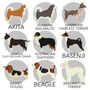 Personalised Dog Print Various Different Breeds, thumbnail 3 of 8