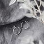 Sterling Silver Large Open Circle Studs, thumbnail 2 of 6