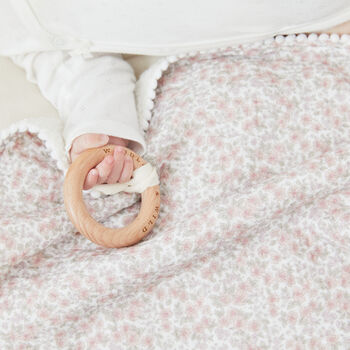 Baby Girl Gift, Handmade Blanket And Lovey Set, 5 of 11