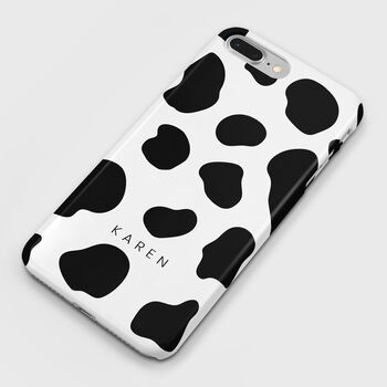 Personalised Cow Pattern Phone Case, 3 of 6