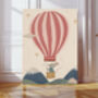 Ballon Riding Mouse Nursery Art Print, thumbnail 1 of 6
