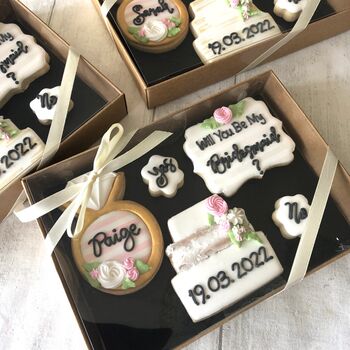 Personalised Bridesmaid Proposal Biscuit Gift, 4 of 5