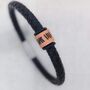 Mens Leather Bracelet With A Tally Nine Copper Ring, thumbnail 2 of 4