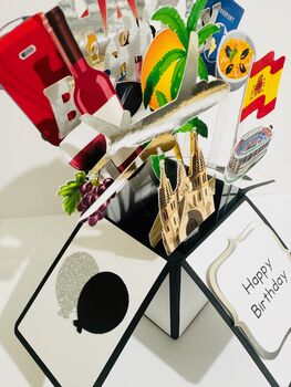 Barcelona Themed 3D Birthday Card, 2 of 7