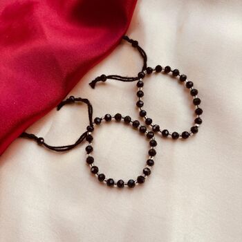 Adjustable Black Beads Nazaria Bracelet For Kids And New Borns, 3 of 6