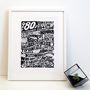 The Eighties 1980’s Decade Typography Print, thumbnail 1 of 10