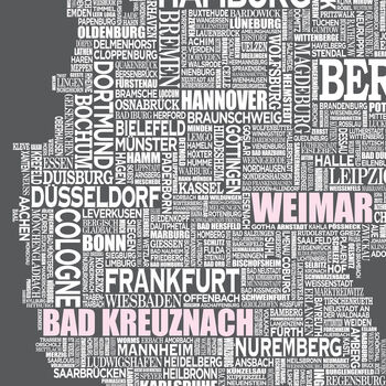 Personalised Germany Map, 2 of 4