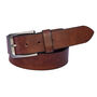 Thick Tan Distressed Finish Men's Leather Belt, thumbnail 3 of 8