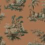 Vintage Oriental Wallpaper Terracotta, thumbnail 2 of 2