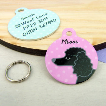 Poodle Personalised Dog Name ID Tag, 12 of 12