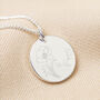 Personalised Sterling Silver Poppy Disc Necklace, thumbnail 1 of 10