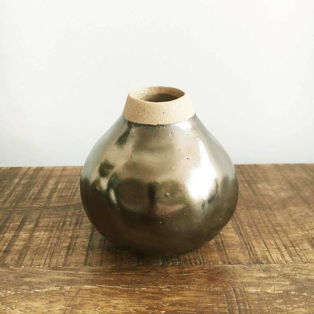 Bronze Round Bulb Vase By The Den & Now | notonthehighstreet.com