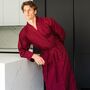 Lightweight Men's Dressing Gown Tosca Red, thumbnail 2 of 5