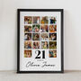 Personalised 21st Birthday Print, 21st Birthday Gift, thumbnail 2 of 6