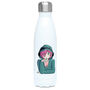 Anime Girl Drinking Boba Insulated Drink Bottle, thumbnail 3 of 6