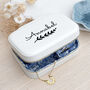 Personalised White And Blue Floral Jewellery Case, thumbnail 2 of 6