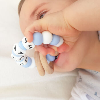 Personalised Baby Teething Rattle, 5 of 8
