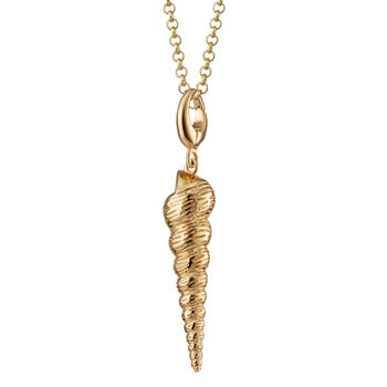 18ct Gold Spire Shell Charm Necklace, 3 of 6