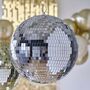 Mirror Disco Ball Hanging Decor 20cm/30cm/Silver, thumbnail 9 of 11