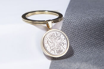 1930 95th Birthday Sixpence Coin Keyring Gift, 2 of 5