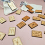Wooden Personalised Anniversary Love Letter Tokens, thumbnail 5 of 6