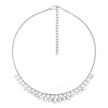925 Sterling Silver Multi Tear Choker Style Necklace, 2 of 5