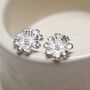 Sterling Silver Cosmos Flower Studs, thumbnail 1 of 9